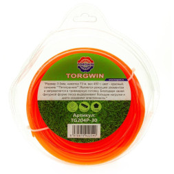 Леска (бокс) для газонокосилки TORGWIN красная 3,0мм*73м 450г 73М пятигранник
