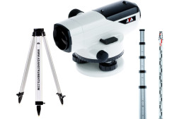 КОМПЛЕКТ Нивелир оптический ADA PROF X 32 +Рейка нивелирная телескопич. ADA STAFF 5+Шт