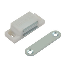 Защелка магнитная №4 (42мм) (белая)  "Нора-М" (5шт)