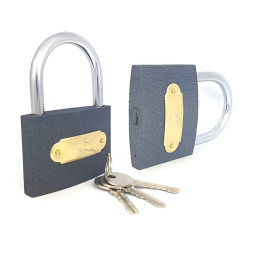 Замок навесной серый (эконом) 32мм