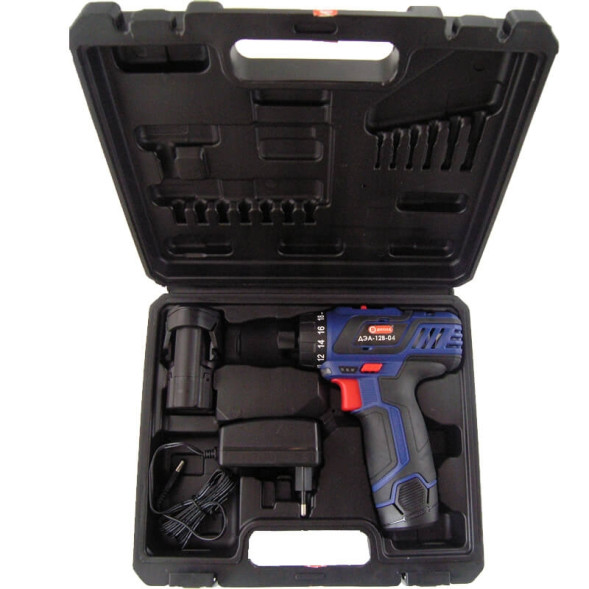 Дрель электрическая аккумуляторная 12 В, 1,5 А*ч (ДЭА-12 В-04) "ДИОЛД"