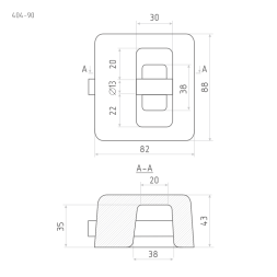 Замок навесной ЗН-404-90 мм (3кл.) "Нора-М"
