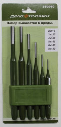 380960 Набор выколоток 6 предм. (2*115, 3*125, 4*150, 5*165, 6*180, 8*180мм) (5шт)