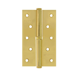 Петля сталь 750-5" (латун.покр.)левая (125*75*2,5) №2  "Нора-М"