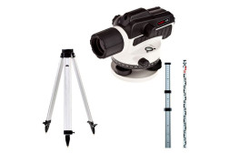 КОМПЛЕКТ Нивелир оптический ADA Ruber 32 с поверкой+Рейка нивелирная телескопическая ADA STAFF 3+Шта