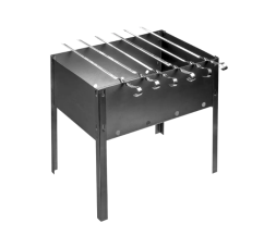 Мангал + 6 шампуров(500*300*500 в коробке) сталь 0,5мм сборный "Стандарт"