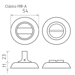 Накладка под фиксатор НФ-А (хром)  "Нора-М"