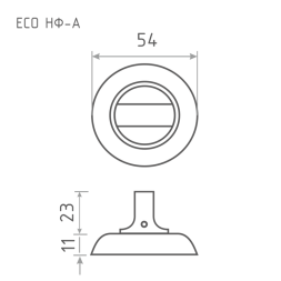 Накладка под фиксатор ECO НФ-А (ст.бронза)  "Нора-М"