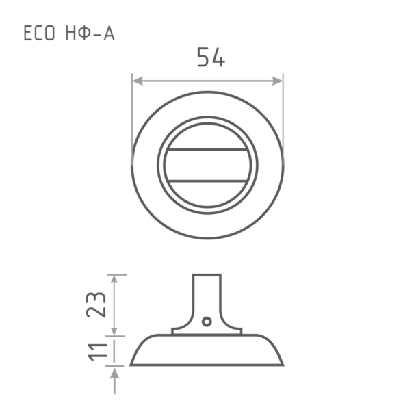 Накладка под фиксатор ECO НФ-А (ст.бронза)  "Нора-М"