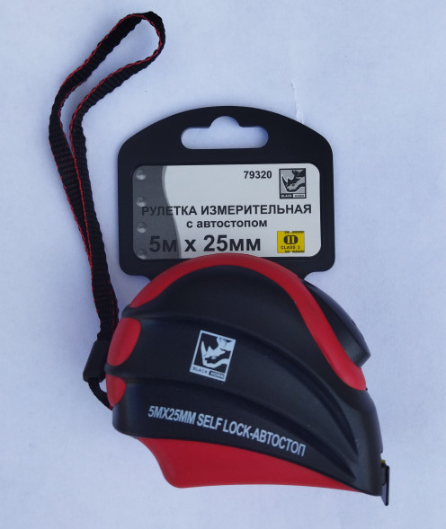 Рулетка с автостопом  5м х 19мм BlackHorn (25403)