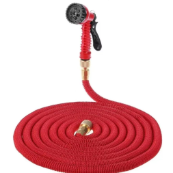 Шланг для полива саморастягивающийся красный MAGIC GARDEN 22,5м.
