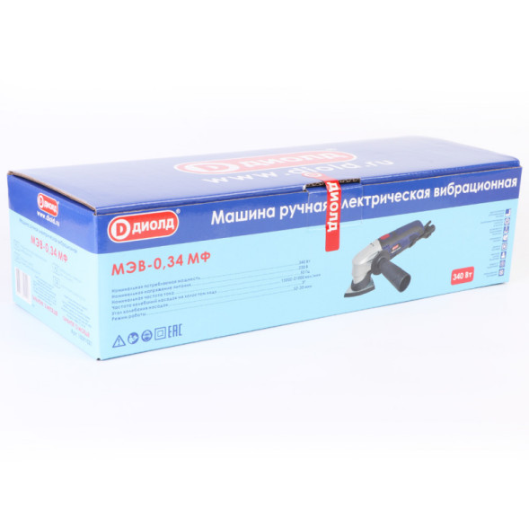 Машина ручная электрическая вибрационная 340 Вт (МЭВ-0,34 МФ (коробка) "ДИОЛД"