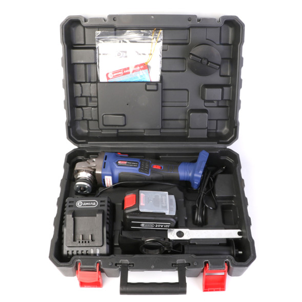 Машина шлифовальная угловая аккумуляторная 20В (АМШУ-20 ЛИ-01) (кейс) "ДИОЛД"