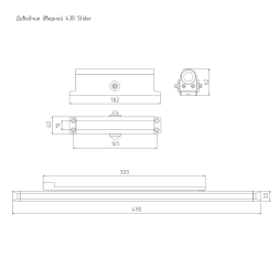 Доводчик ISPARUS 430 SLIDER (до 100кг) (коричневый) морозостойкий со скользящей тягой