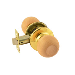 Защелка м/к (ключ/фикс.) ЗШ-01 (дерево-бук/золото)  "Нора-М"