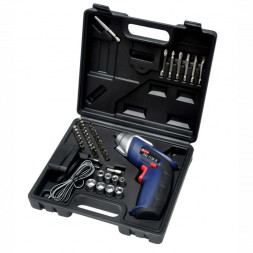 Шуруповерт электрический аккумуляторный 44 предмета (АШ-1136 Л) "ДИОЛД"