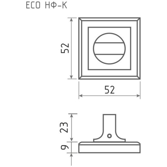 Накладка под фиксатор ECO НФ-К (мат. хром) " Нора-М"