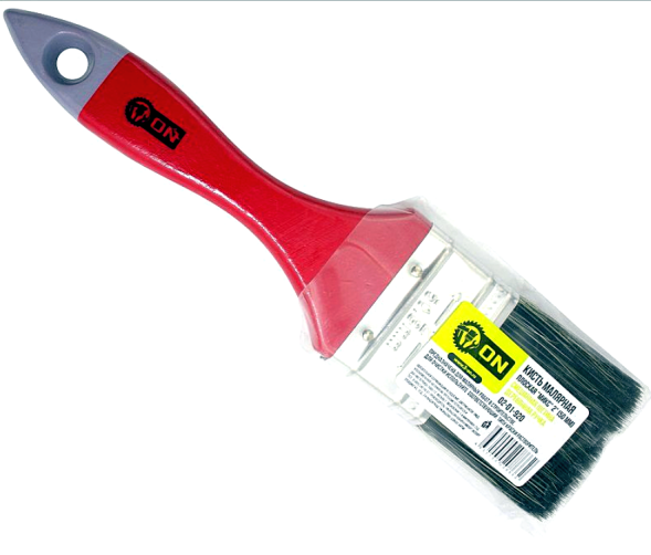 Кисть малярная плоская "Микс" смеш. щетина дер. ручка 1,5"(38мм)  (12шт) ON