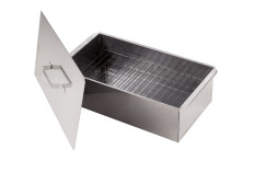 Коптильня (500*270*175)двухъярусная большая НЕРЖ. сталь 0,8мм без поддона