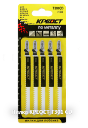 Пилочки SKOLE/КРЕОСТ T-301CD для электролобзика (удл. дерево, чистый рез) (комплект 5шт)