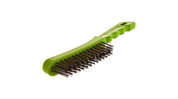 270704 Щетка с пластиковой рукояткой, стальная щетина 4-х рядная (12шт)