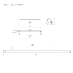 Доводчик ISPARUS 440 SLIDER (до 130кг) (серый) морозостойкий со скользящей тягой