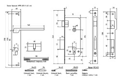 Замок врез. N111-85 К (графит) Нора-М