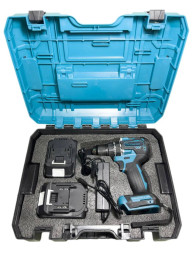 Бесщеточная ударная дрель-шуруповерт, патрон металл 10 мм, 21v, 4Ah аккум.2шт, Кейс, З/У GROW