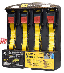 Ремни стяжные (1,82м*2,54см) 543кг (4шт) CAT