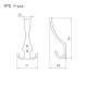 Крючок-вешалка №10 3-х рож. (золото)  "Нора-М"