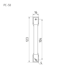Ручка-скоба РС-50мм (хром) "Нора-М"