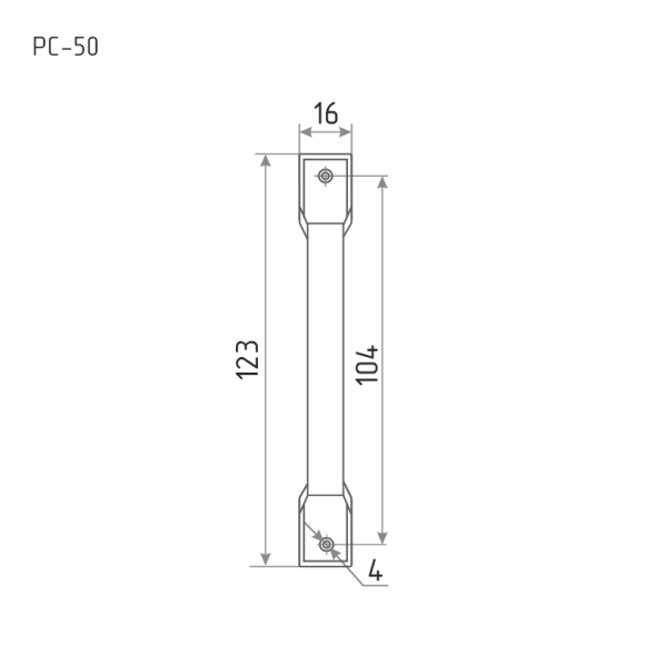 Ручка-скоба РС-50мм (хром) "Нора-М"