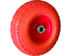 Колесо для тачки пенополиуретановое 4,1/3,5-4 D20 сим.ступица(250*80*16мм),4,1/3,5-4 D20 сим