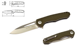 260328 Нож складной 128 мм, зелёная рукоятка