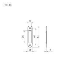 Ответ. планка 503.18 (ст.бронза) 82мм  "Нора-М"