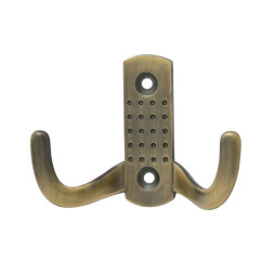 Крючок-вешалка №11 2-х рож. (ст.бронза)  "Нора-М"