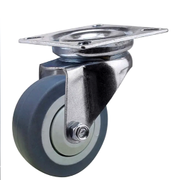 Колесо мебельное серая резина поворотное SIZE: 2" Нагрузка 65кг. 5001050