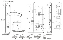 Замок врез. N96-85 М  (мат.кофе)  "Нора-М"