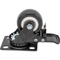 Колесная опора трансп. серии полиурет.,поворотная, с тормозом 2 подш. SIZE:2" нагруз.95кг 4054050