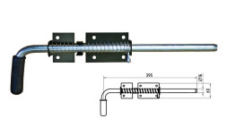 Задвижка гаражная ЗГ-400 П черный х 10 Нора-М