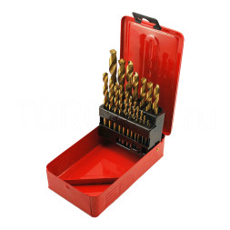 Набор Сверл по металлу HSS 19 предметов от 1-10 мм ТИТАН СТРОНГ