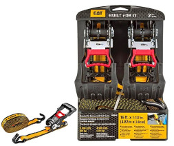 Ремни стяжные с храповым механизмом (4,87м*3,8см) 2043кг (2шт) CAT