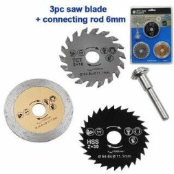 Набор мини дисков 3пр. 54,8х11,1мм + переходник Ø6мм