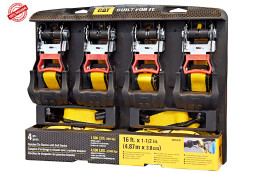 Ремни стяжные с храповым механизмом (4,87м*3,8см) 2043кг (4шт) CAT