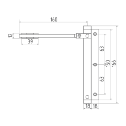 Доводчик дверной 101 (до 20кг) (сереб.)