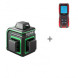 Комплект Лазерный уровень ADA CUBE 360 GREEN Basic Edition+Дальномер лазерный ADA Cosmo 50