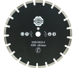 Диск алмазный сегмент 400*10*32/25,4 TORGWIN