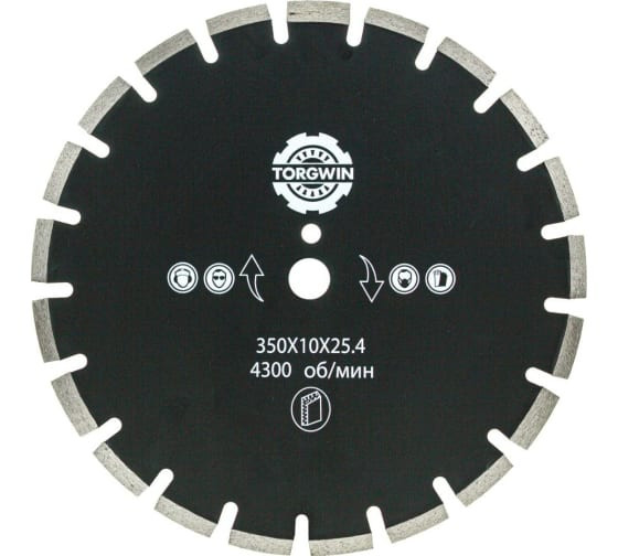 Диск алмазный сегмент 400*10*32/25,4 TORGWIN