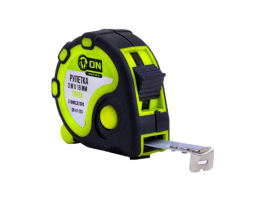Рулетка TRIFIX 3м х 16мм, обрезиненный корпус, 3 фиксатора ON