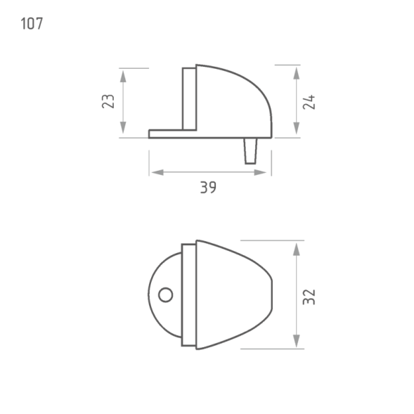 Ограничитель дверной 107 (зол.)  "Нора-М"